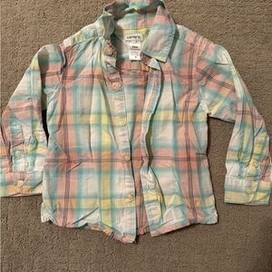 24M Carter's Pastel Plaid Button-Up Shirt - Easter favorite!